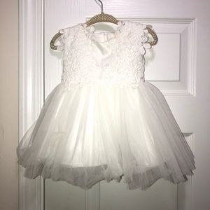 Babies white tulle dress